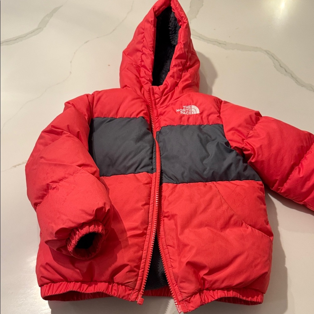 The North Face Kids' Red and Black Puffer Jacket